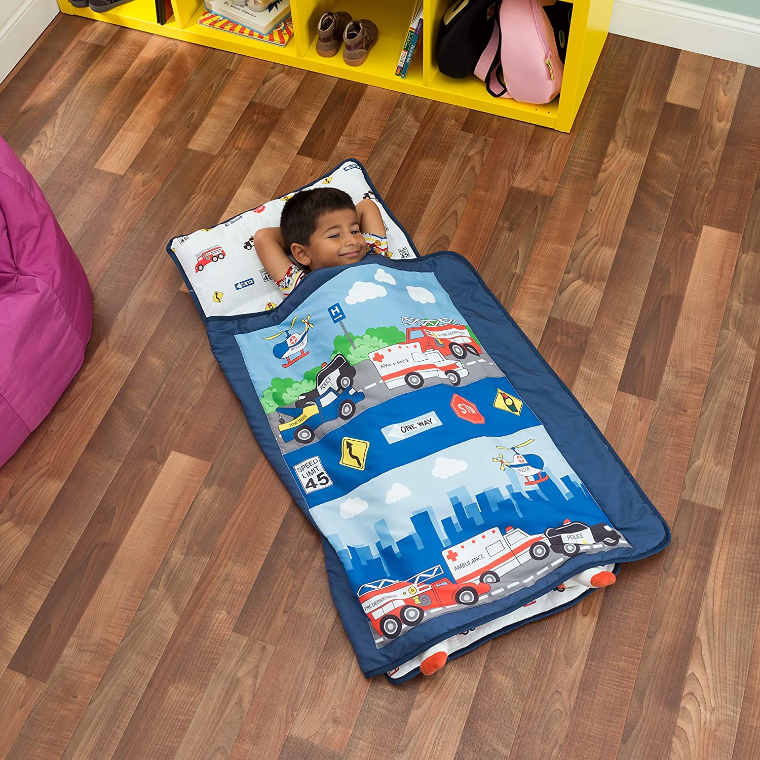 EVERYDAY KIDS Toddler Nap Mat with Removable Pillow