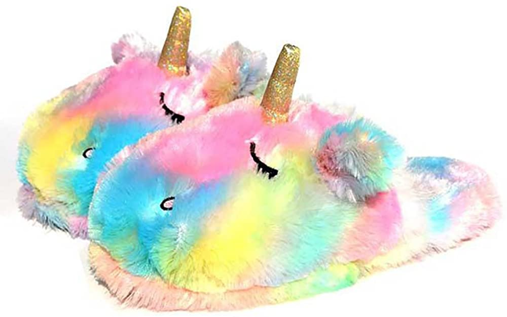 Stuffed Animal Unicorn Slippers