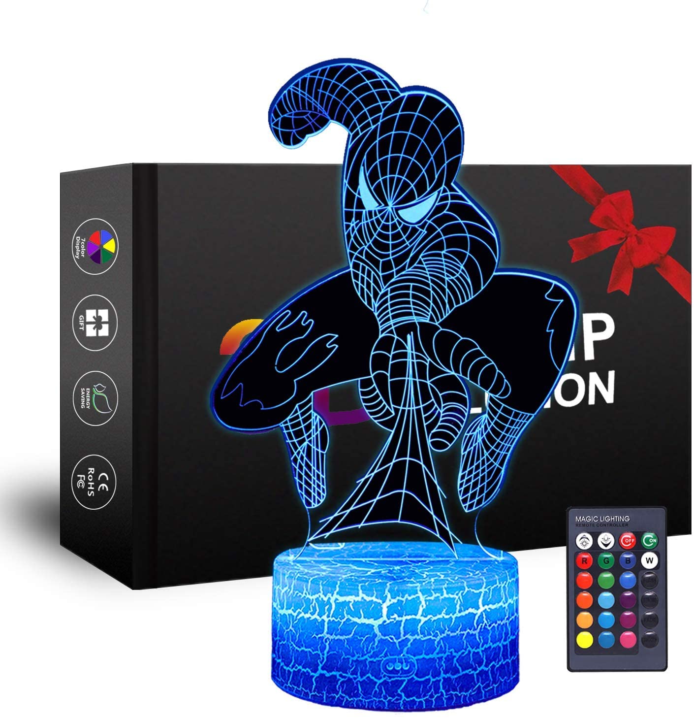 Spider-Man Gifts 3D Night Lights for Kids with Remote & Smart Touch
